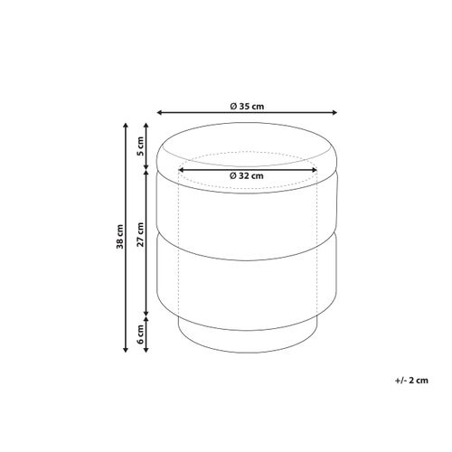 Pouf Coffre En Peluche Blanc Ogden