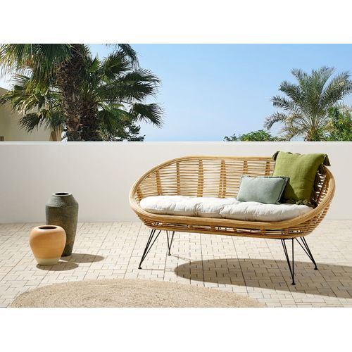 Canapé De Jardin 2 Places Maratea Rotin Naturel