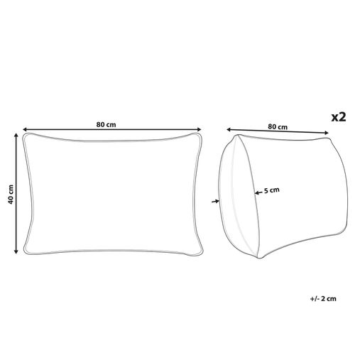Lot De 2 Oreillers Bas 40 X 80 Cm Errigal
