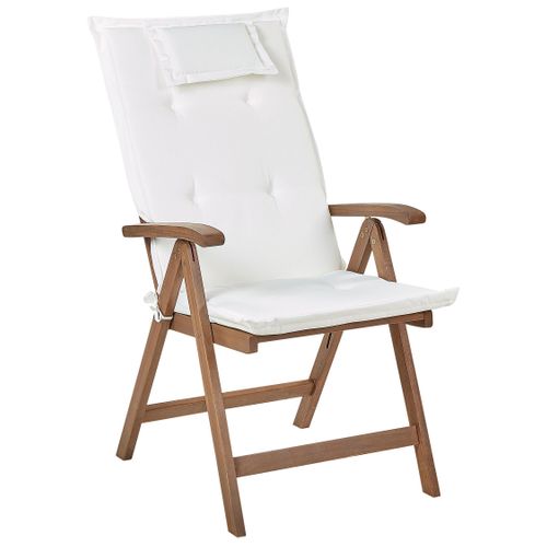 Chaise De Jardin Set De 2 Bois Blanc Cassé Amantea