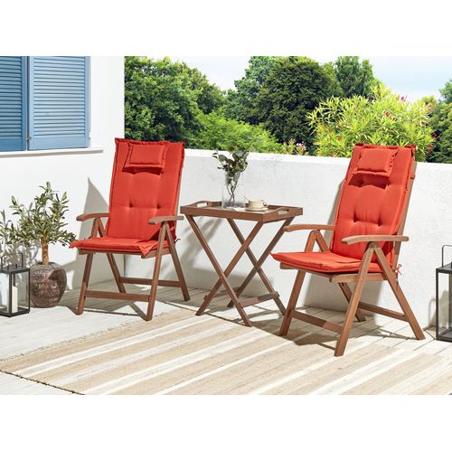 Ensemble Pour Bistro Avec Coussin Bois Rouge Amantea