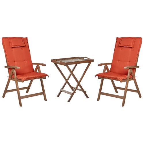 Ensemble Pour Bistro Avec Coussin Bois Rouge Amantea