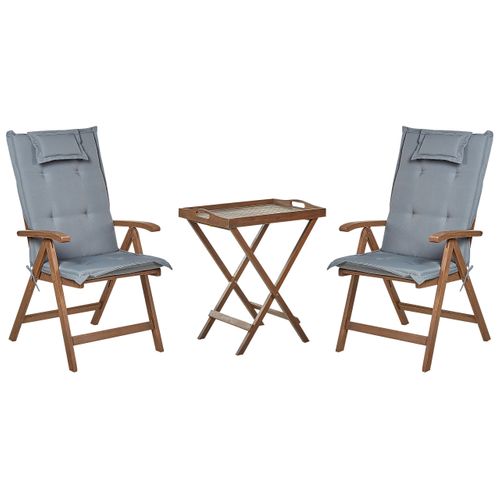Ensemble Pour Bistro Avec Coussin Bois Gris Amantea