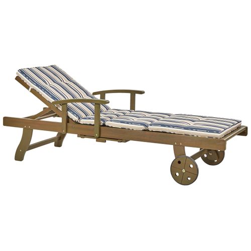 Chaise Longue Bois Bleu Foncé Amantea