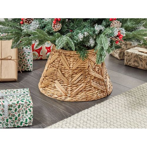 Jupe De Sapin De Noël Fibre De Jacinthe D'eau Naturel Sapin