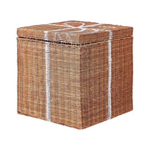 Lot De 3 Boîtes En Rotin Marron Cadeau