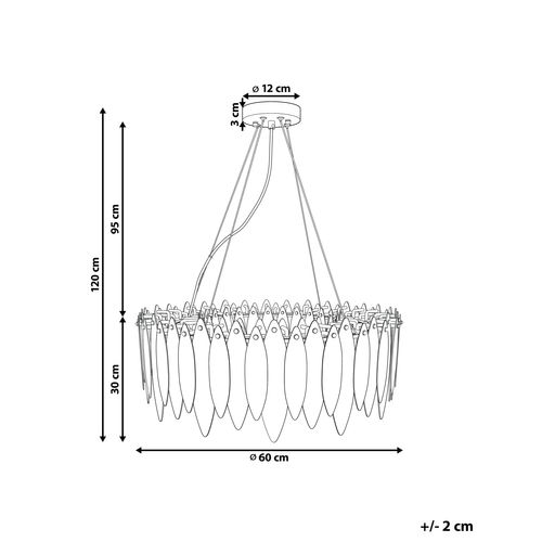 Lustre Malacca Verre Multicolore