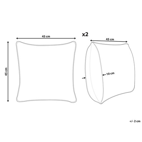 Lot De 2 Coussins Beige Arenzano 45 X 45 Cm