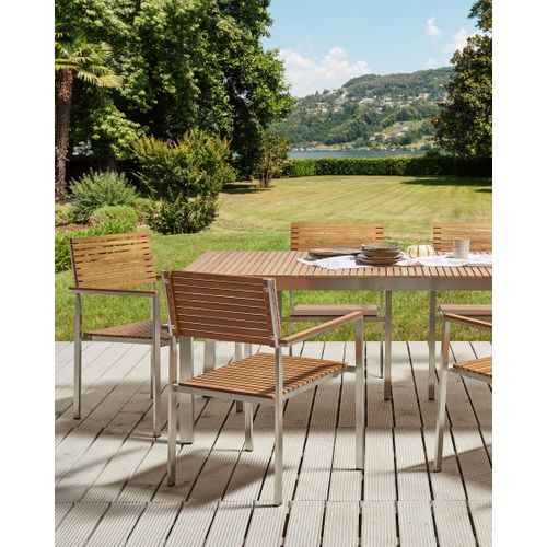 Lot De 6 Chaises De Jardin Viareggio Teck Certifié Fsc® Marron