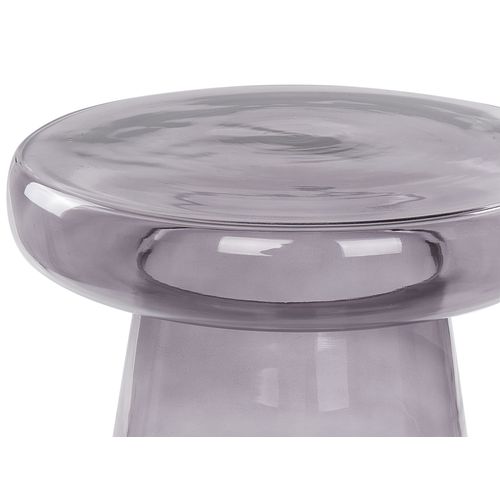Table D'appoint En Verre Gris D 39 Cm Caldera