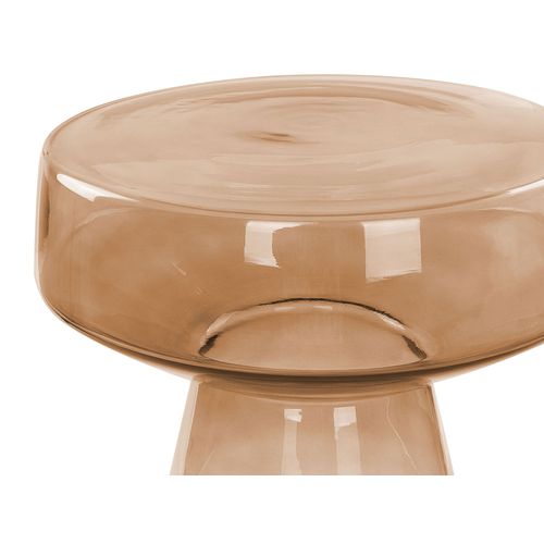 Table D'appoint En Verre Marron Doré Laguna