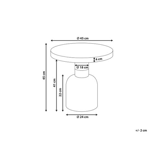 Table D'appoint En Métal Violet D 45 Cm Lomita