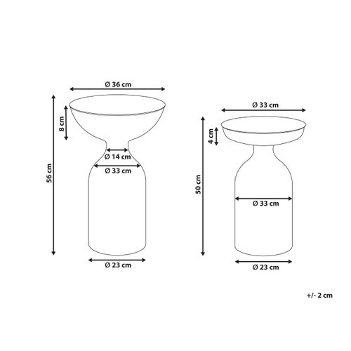 Lot De 2 Tables D'appoint En Métal Vert Cota/tenjo
