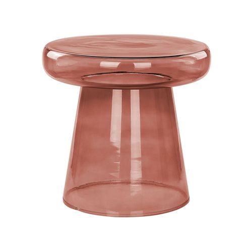 Lot De 2 Tables D'appoint En Verre Rouge Foncé Laguna/caldera