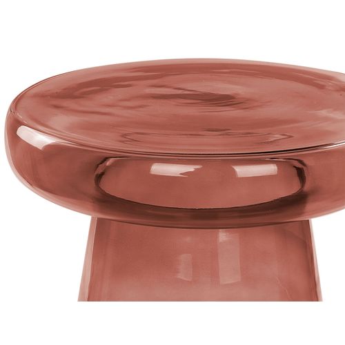 Lot De 2 Tables D'appoint En Verre Rouge Foncé Laguna/caldera
