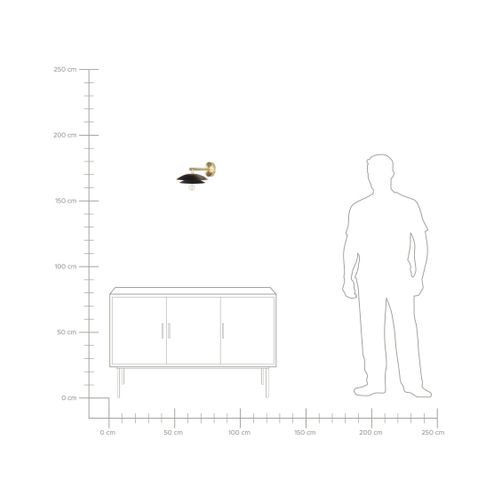 Applique Murale En Métal Noir Lasolo