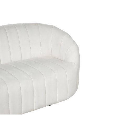 Canapé 2 Places Malung Velours Blanc Cassé