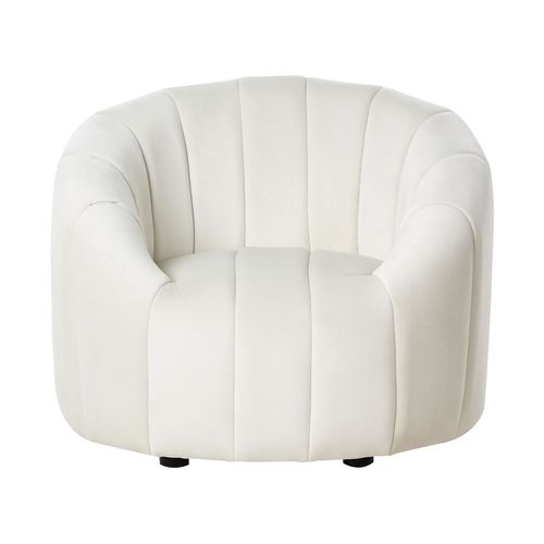 Ensemble De Salon 6 Places Malung Velours Blanc Cassé