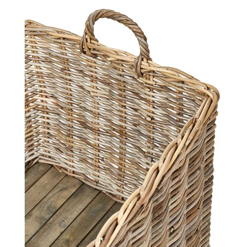 Lot De 2 Paniers à Roulettes En Rotin Clair Kitim