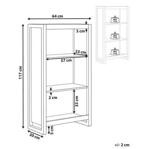 Bibliothèque 3 Étagères Blanc Johnson