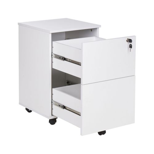 Armoire De Rangement à 2 Tiroirs Blanche Johnson