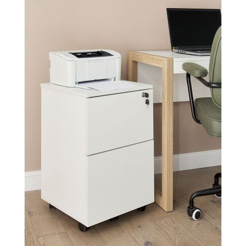 Armoire De Rangement à 2 Tiroirs Blanche Johnson