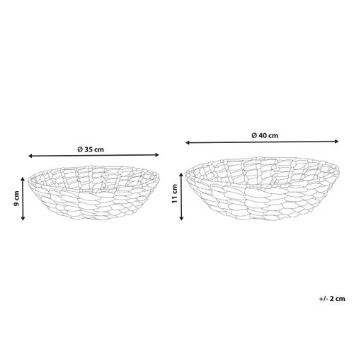 Lot De 2 Corbeilles En Jacinthe D'eau Ton Clair Dalat