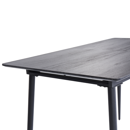 Table à Manger Extensible Grise 120/160 X 80 Cm Gelanda