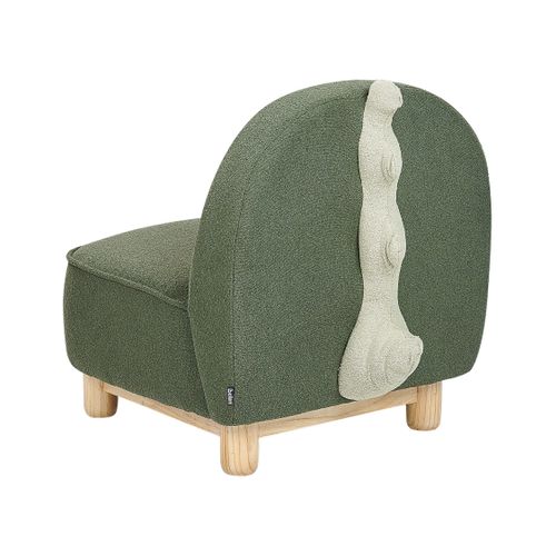 Fauteuil Pour Enfants Dinosaure Faborg Tissu Vert Foncé