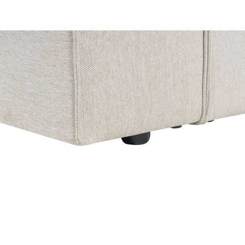 Canapé D'angle Côté Droit 2 Places En Velours Beige Vernon