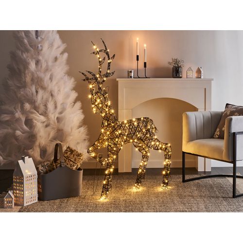 Décoration Extérieure LED Husavik Renne 140 Cm Argenté