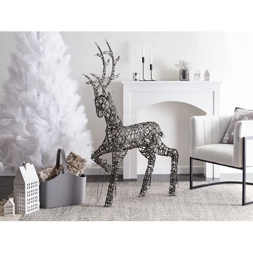 Décoration Extérieure LED Husavik Renne 140 Cm Argenté