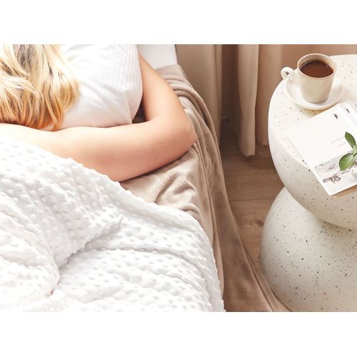 Housse De Couverture Lestée 100 X 150 Cm Blanc Callisto
