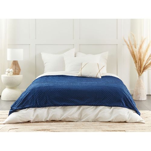 Housse De Couverture Lestée 135 X 200 Cm Bleu Marine Callisto