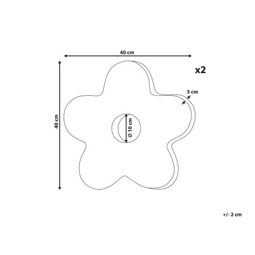 Lot De 2 Coussins Noir Camponula 40 X 40 Cm
