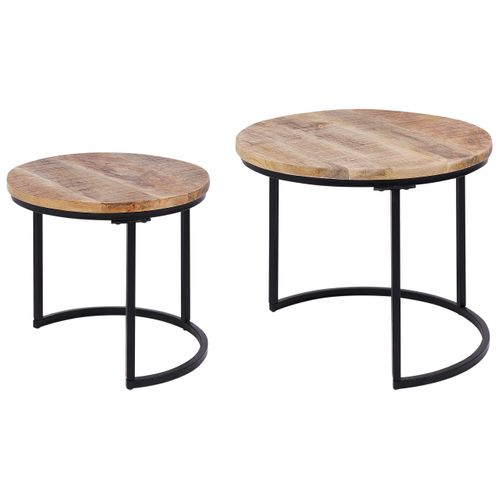 Lot De 2 Tables Basses Claton Marron