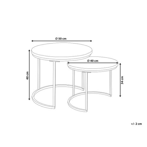 Lot De 2 Tables Basses Claton Marron