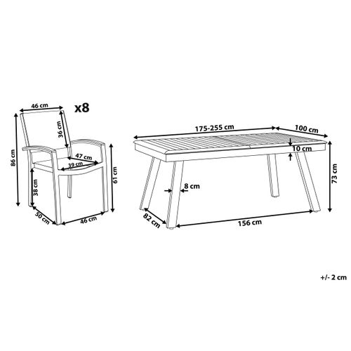 Set De Salle à Manger Métal Gris Pereta