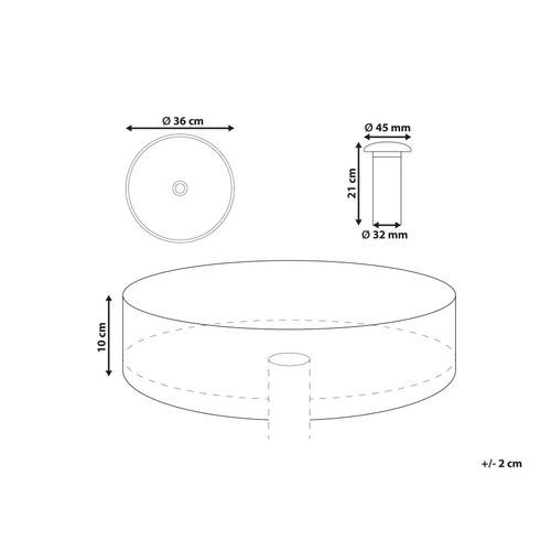 Vasque De Comptoir Rond D 36 Cm Vert Tolosa