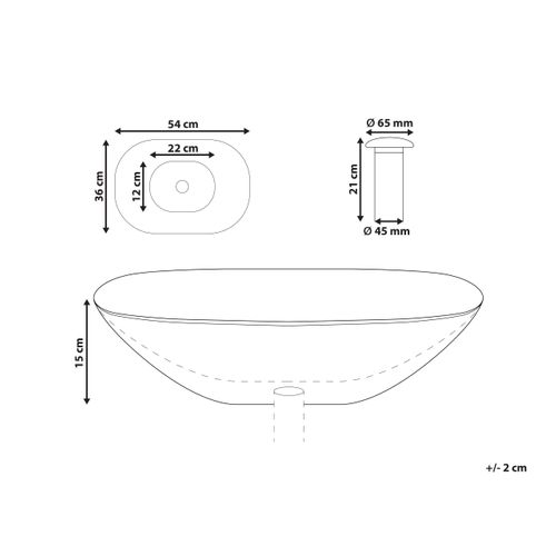 Vasque De Comptoir 54 X 36 Cm Rouge Moengo