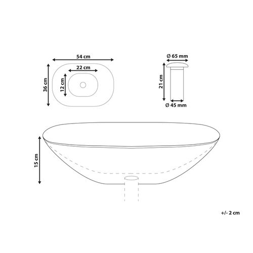 Bassin De Comptoir 54 X 36 Cm Turquoise Moengo