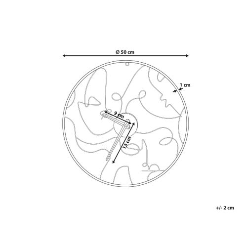 Horloge Murale Ø 50 Cm Noire Menton
