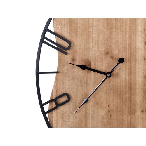 Horloge Murale 46 X 60 Cm Bois Clair Et Noir Meynes