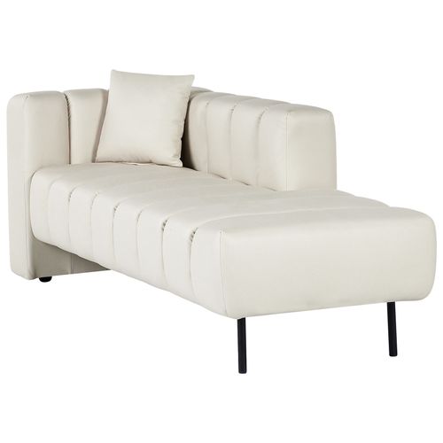 Méridienne Côté Gauche En Similicuir Vegan Blanc Cassé Lannils