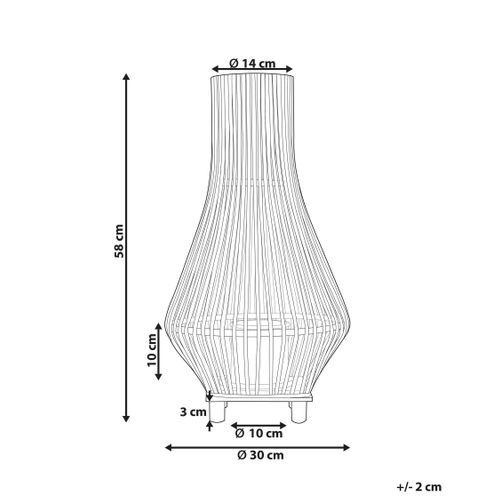 Lanterne Décorative 58 Cm En Bois Clair Leyte