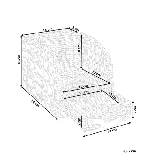 Range-papier Avec Tiroir En Rotin Clair Malpelo