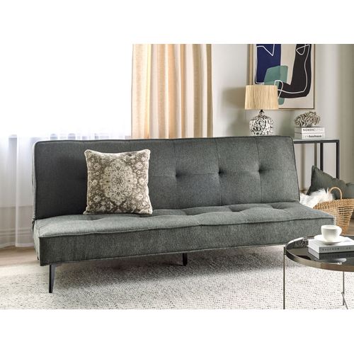 Canapé-lit 3 Places En Tissu Gris Foncé Essvik