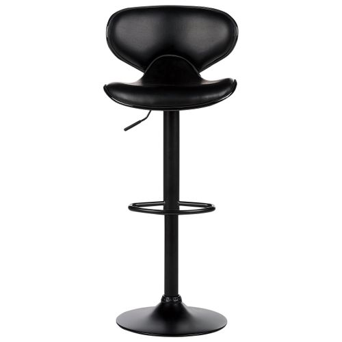 Tabouret De Bar Set De 2 Cuir Pu Noir Conway