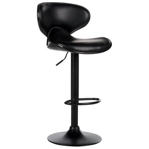 Tabouret De Bar Set De 2 Cuir Pu Noir Conway