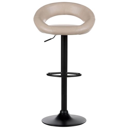 Tabouret De Bar Set De 2 Cuir Pu Beige Clair Peoria